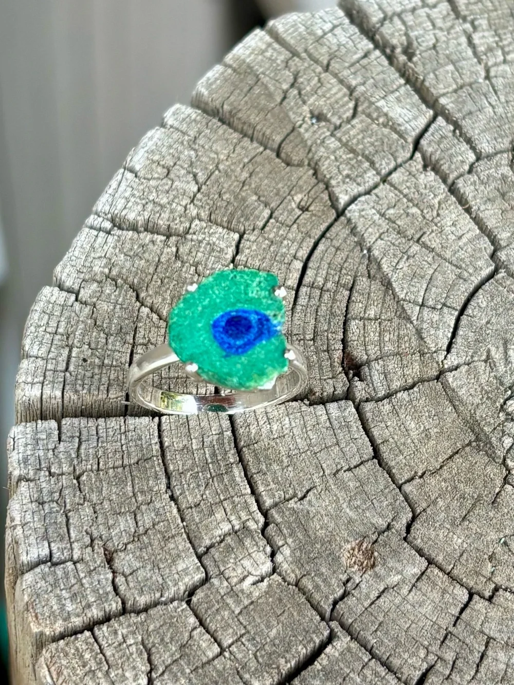 NEW! Azurite & Malachite Composite Ring